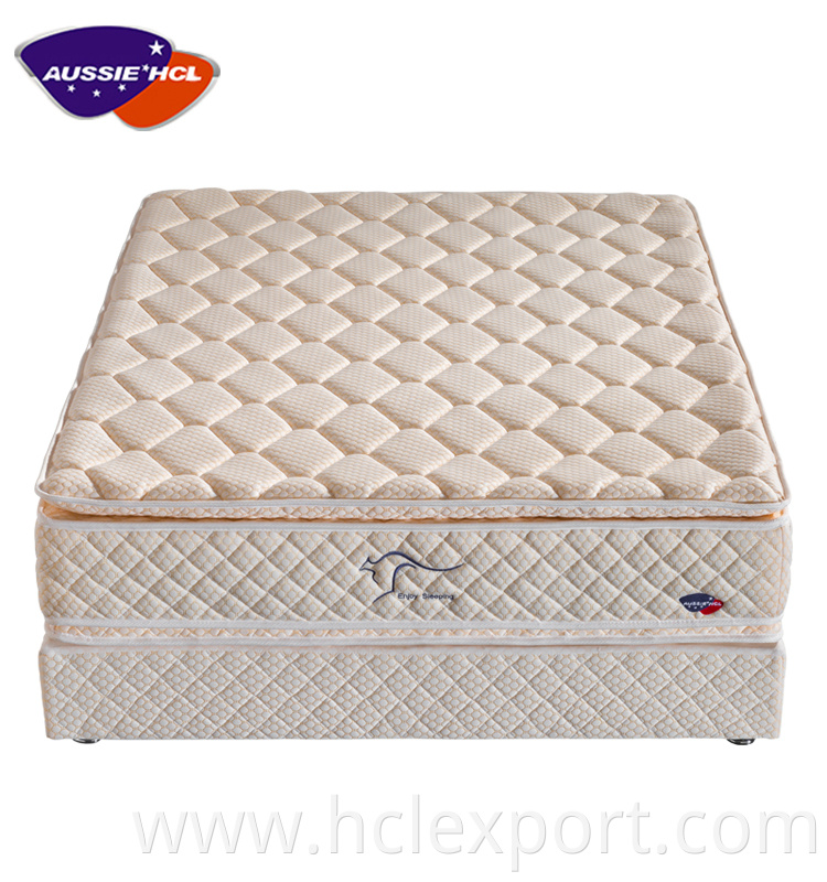 Lifestyle sleepwell double pillow top sleep rest hilton comfort cuddle 5 star hotel mattress matelas with super soft foam